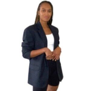 Pronto Uomo Vintage Wool & Cashmere Plaid Oversized Single Breasted Blazer